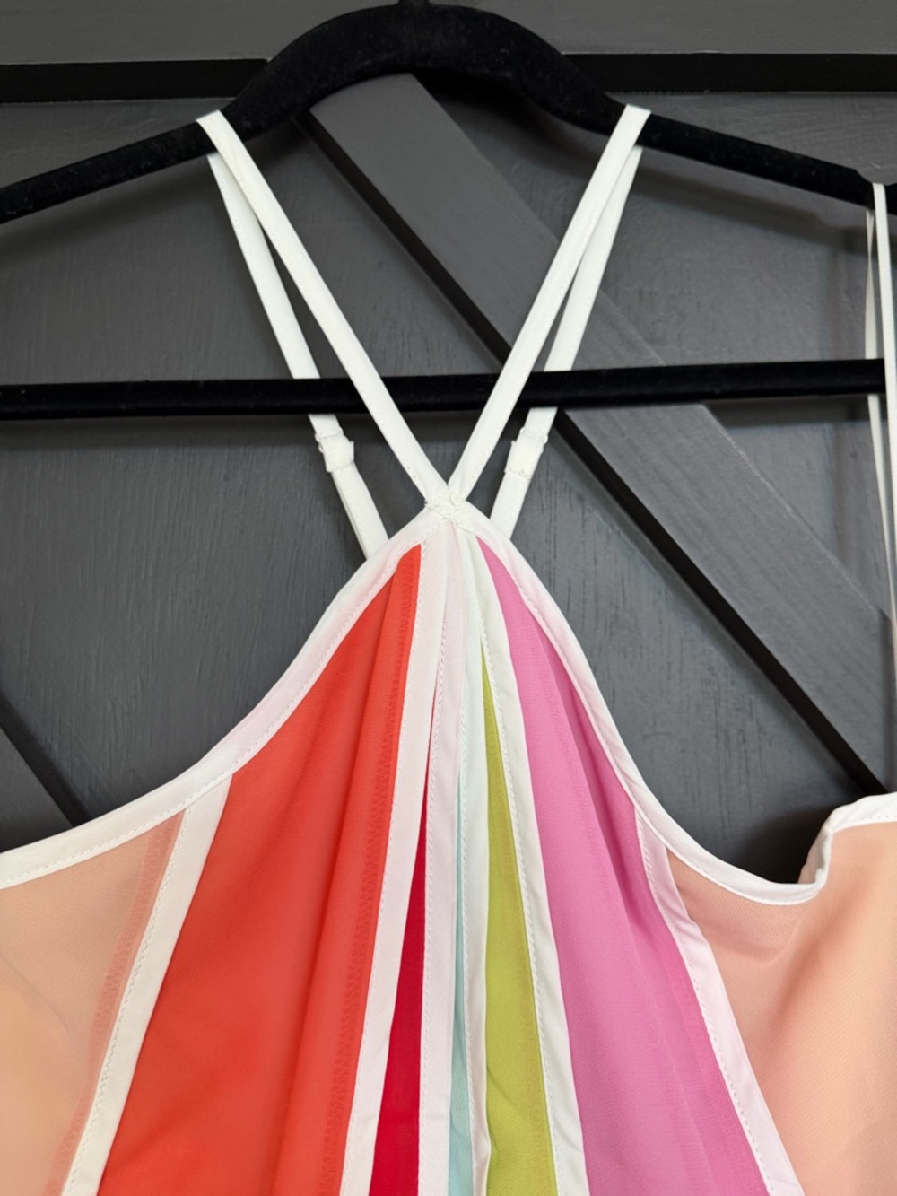 VICI Coasted Lune Color Block Halter Mini Dress, Size Small - Picture 7 of 14